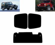 Jeep Wrangler (2 Πόρτες, 1996 - 2007) - Σετ με φιμέ μεμβράνες για φιμέ τζάμια